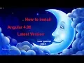Angular 4 tutorial how to install angular 4