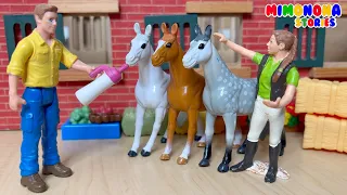 CABALLOS para niños  🐴🐎¡JUGAMOS a Cuidarlos! 🐴✨ Juegos de Animales para niños | Mimonona Stories