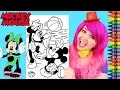Coloring Mickey Minnie Mouse Beach GIANT Coloring Page Crayola Crayons KiMMi THE CLOWN