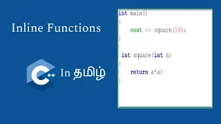 Inline Functions in C C in Tamil Logic First Tamil