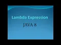 What is Lambda Expression and how to implement it using Java 8 - Hindi Tutorial By Amit Goyal