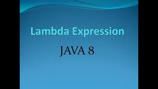 What is Lambda Expression and how to implement it using Java 8 - Hindi Tutorial By Amit Goyal