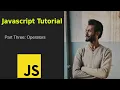 JavaScript Tutorial part 3 Operators 2022