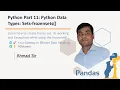 Lecture-11 - Frozenset in Python full course Data Science Data Analytics Machine Learning