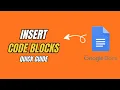 How to Create Code Blocks in Google Docs 2026 Quick Easy