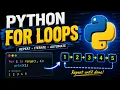 MASTER PYTHON FOR LOOPS - PART-1