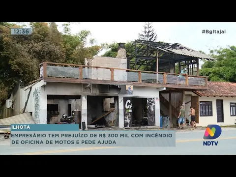 Empresário tem prejuízo de R$ 300 mil com incêndio de oficina de motos