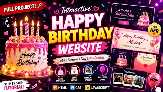 Build THIS Best Happy Birt ay Website HTML CSS JavaScript Project 2026 Project