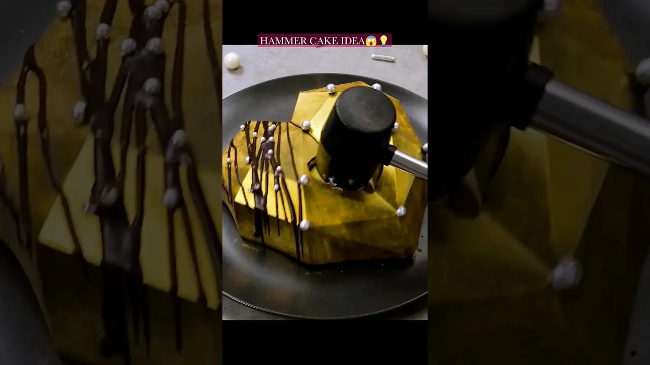 Viral SMASHING Hammer Cake Hack  Tiktok #hooplarecipes #shorts #tiktok