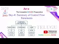 Summary of Control Flow in Java From Beginner to Advance in Telugu