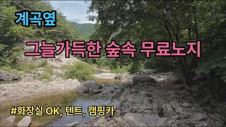 계곡옆 그늘 가득한 숲속 무료노지 /쌍용계곡 썸네일