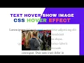 Text Hover Show Image HTML CSS Hover Effect Portfolio Content Effect 2021