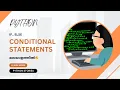 Python if else Conditional Statements Beginner s Tutorial Explained in Malayalam Python Stories