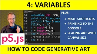 4 Variables plus Math Shortcuts in p5 js How to Code Generative Art