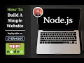 How To Build A Simple Website With Node js Evernode Ready