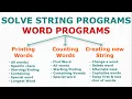 String in Java - Word Programs