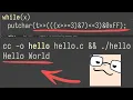 My First Hello World in C Very proud