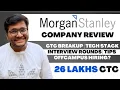 Morgan Stanley Company Review Interview Process Online test and CTC BreakUp Off Campus