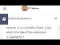 week 6 python graded assignment degree IIT Madras
