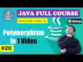 Lecture 20 - How to Achieve Polymorphism with Eg Beginner to Advance l Java Course 2024 CodeMyth