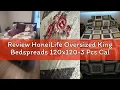 Review HoneiLife Oversized King Bedspreads 120x120-3 Pcs California King Quilt Extra Large Quilt Se
