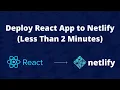 How to Deploy a React App to Netlify in Less Than 2 Mintues For Free - 2021