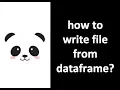 Pandas Tutorial How to write csv file from dataframe to - csv
