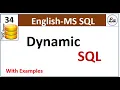 Dynamic Sql in SQL Server