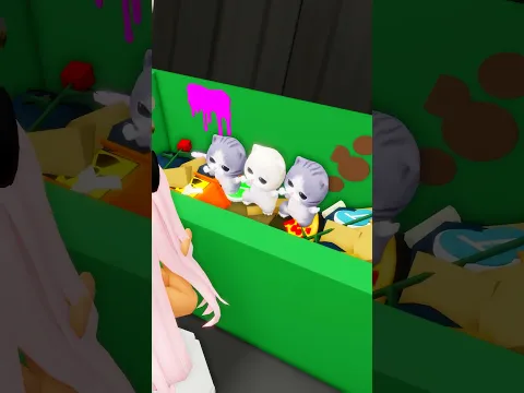 I heard the cats crying in the dumpster..🥺😿#robloxshorts #roblox