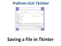 filedialog asksaveasfile in tkinter Python Tkinter GUI Tutorial part24