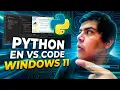 como INSTALAR PYTHON en visual studio code WINDOWS 11