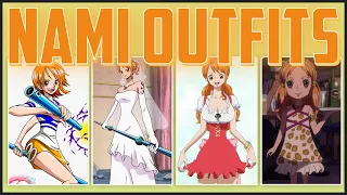 evolution of nami outfits one piece