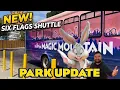 What s NEW at Six Flags Magic Mountain Shuttle Construction Food Review