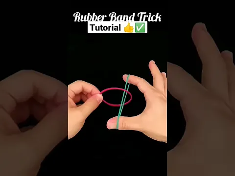 Two rubber band magic trick ππ«π― , easy magic tricks , rubber band tricks tutorial #magic #shorts