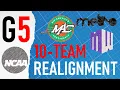 Realigning the NCAA - 10 or 11 Team Non-Power Conferences