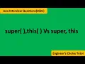 super this vs super this Java interview question 2021