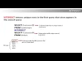 SQL INTERSECT