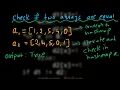 15 Check if two arrays are equal or not Hashing Python GFG Must Do Coding Questions