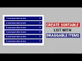 How To Create Sortable List With Draggable Items Using Jquery Create Animated Sortable List Jquery