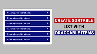 How To Create Sortable List With Draggable Items Using Jquery Create Animated Sortable List Jquery