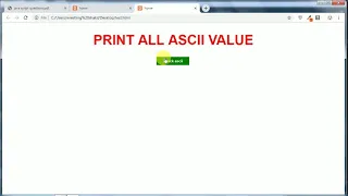 Write a program ASCII value check with JavaScript and html project