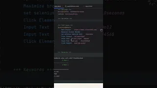How to add variables in the Robot framework script