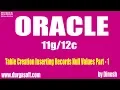 Oracle Table Creation Inserting Records Null Values 1
