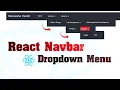 React Navbar Dropdown Menu Responsive Tutorial - Beginner React JS Project