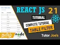 React Filterable Table Build a Searchable Data Table React JS in Tamil Day - 21