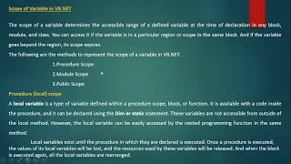 2 scope of variables in vb dot net