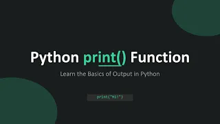 Python print Function - Full Beginner Tutorial Syntax f-Strings Examples