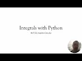 Integrals with Python