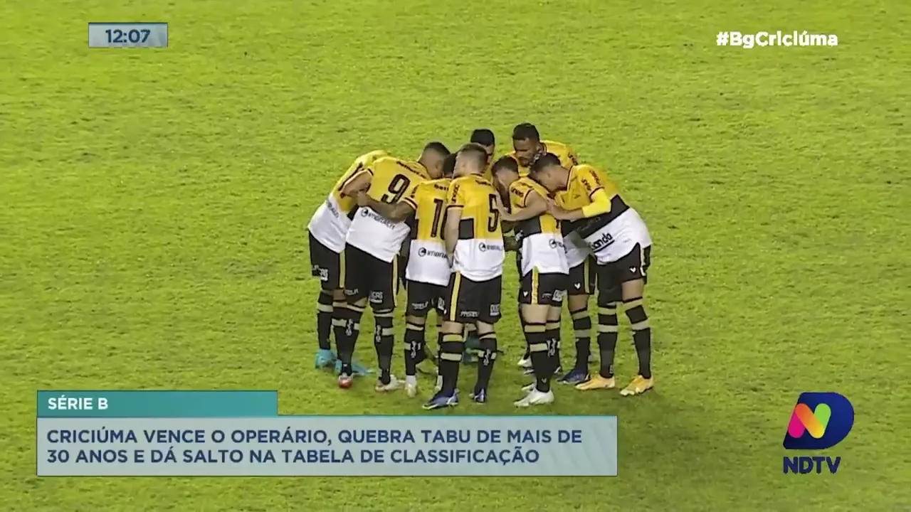 Criciúma vence o Operário, quebra tabu de mais de 30 anos e dá salto na tabela da Série B