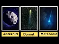 What are Asteroids Comets Meteoroid and Meteors - Differences And Comparison